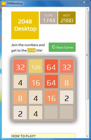 2048 Desktop screenshot