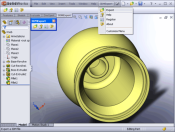 3DM Export for SolidWorks screenshot