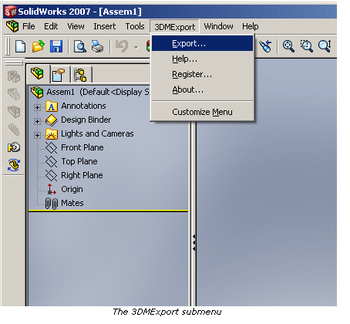 3DM Export for SolidWorks screenshot 2