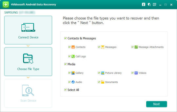 4Videosoft Android Data Recovery screenshot