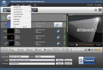 4Videosoft Blu-ray to MP3 Ripper screenshot 3