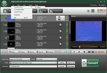4Videosoft DVD to iPod Converter screenshot 3