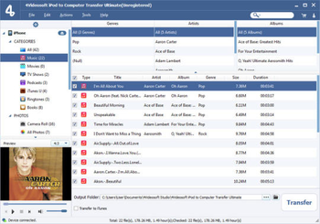 4Videosoft iPod to Computer Transfer Ultimate screenshot