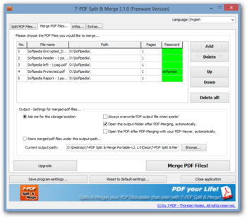 7-PDF Split & Merge Portable screenshot 2