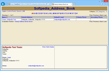 A Handy Address Book Server screenshot 9