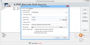 A-PDF Barcode Split Service screenshot 2