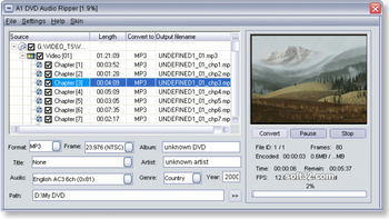 A1 DVD Audio Ripper screenshot 2