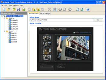 A4Desk Flash Photo Gallery Builder screenshot