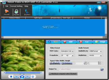 ABest Video to MOV SWF FLV Converter screenshot