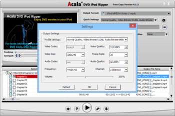 Acala DVD iPod Ripper screenshot 2