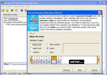 Accent ACCESS Password Recovery screenshot 3