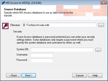Access to MSSQL screenshot 2