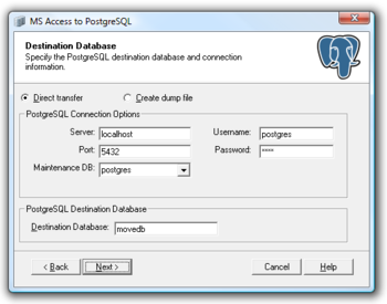 Access To PostgreSQL screenshot