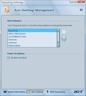 Acer eSettings Management screenshot 2