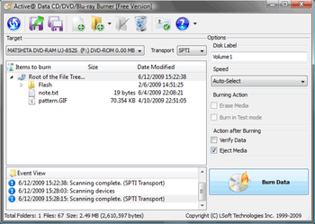 Active Data CD/DVD Burner screenshot