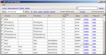 Active Directory Account Lockout Tool screenshot 2