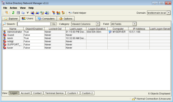 Active Directory Network Manager screenshot