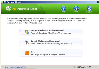 AD Password Reset screenshot