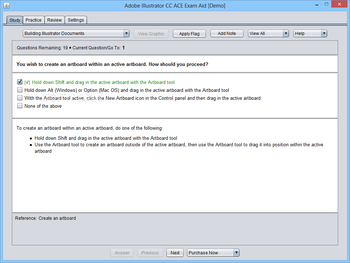 Adobe Illustrator CC ACE Exam Aid screenshot