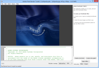 Adobe Pixel Bender Toolkit screenshot