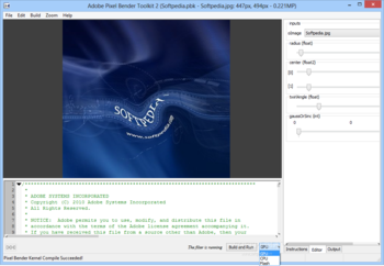 Adobe Pixel Bender Toolkit screenshot 2