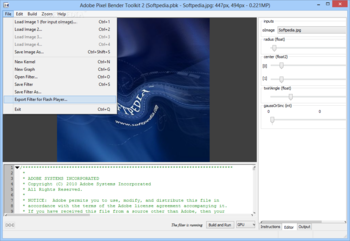 Adobe Pixel Bender Toolkit screenshot 3