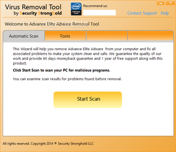 Advance Elite Adware Removal Tool screenshot