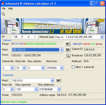 Advanced IP Address Calculator screenshot 3