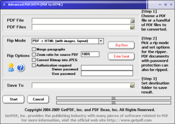 Advanced PDF2HTM (PDF to HTML) screenshot 2