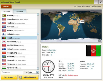 Advanced World Clock screenshot