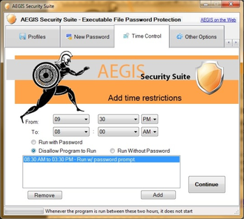 AEGIS Password Protection screenshot 5
