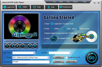 Aiprosoft DVD Audio Ripper screenshot