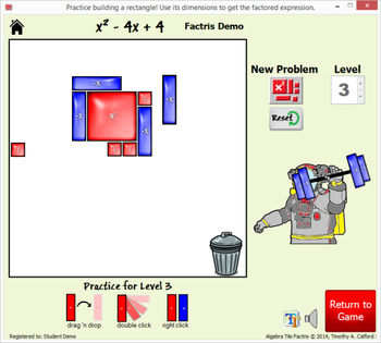 Algebra Tile Factris screenshot 5