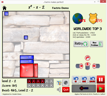 Algebra Tile Factris screenshot 8