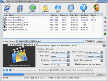 Allok 3GP PSP MP4 iPod Video Converter screenshot 3