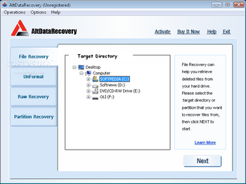 AltDataRecovery screenshot