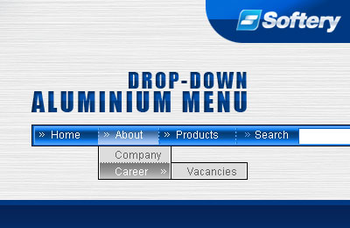 Aluminium Drop-Down Flash Menu screenshot