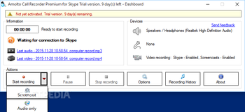 Amolto Call Recorder Premium for Skype screenshot