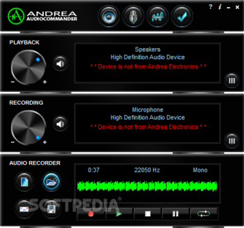 Andrea AudioCommander screenshot