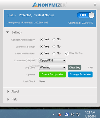 Anonymizer Universal (formerly Anonymizer Anonymous Surfing) screenshot 2