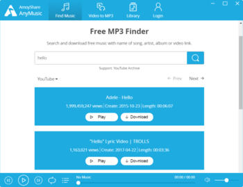 AnyMusic MP3 Downloader for Windows screenshot 2