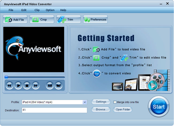 Anyviewsoft iPad Video Converter screenshot
