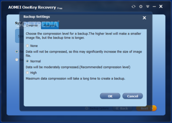 AOMEI OneKey Recovery Free screenshot 3