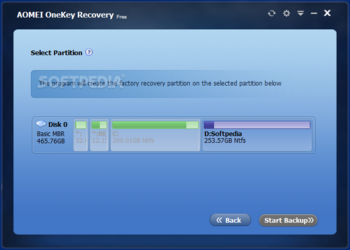 AOMEI OneKey Recovery Free screenshot 5