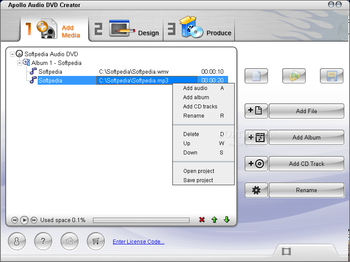 Apollo Audio DVD Creator screenshot