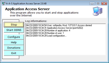 Application Access Server screenshot