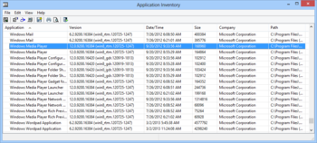 Application Inventory screenshot