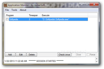 Application Monitor screenshot