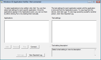 Application Verifier Tool for Windows Mobile 5.0 screenshot