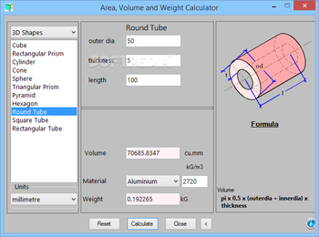 Area Volume and Weight Calculator screenshot 4